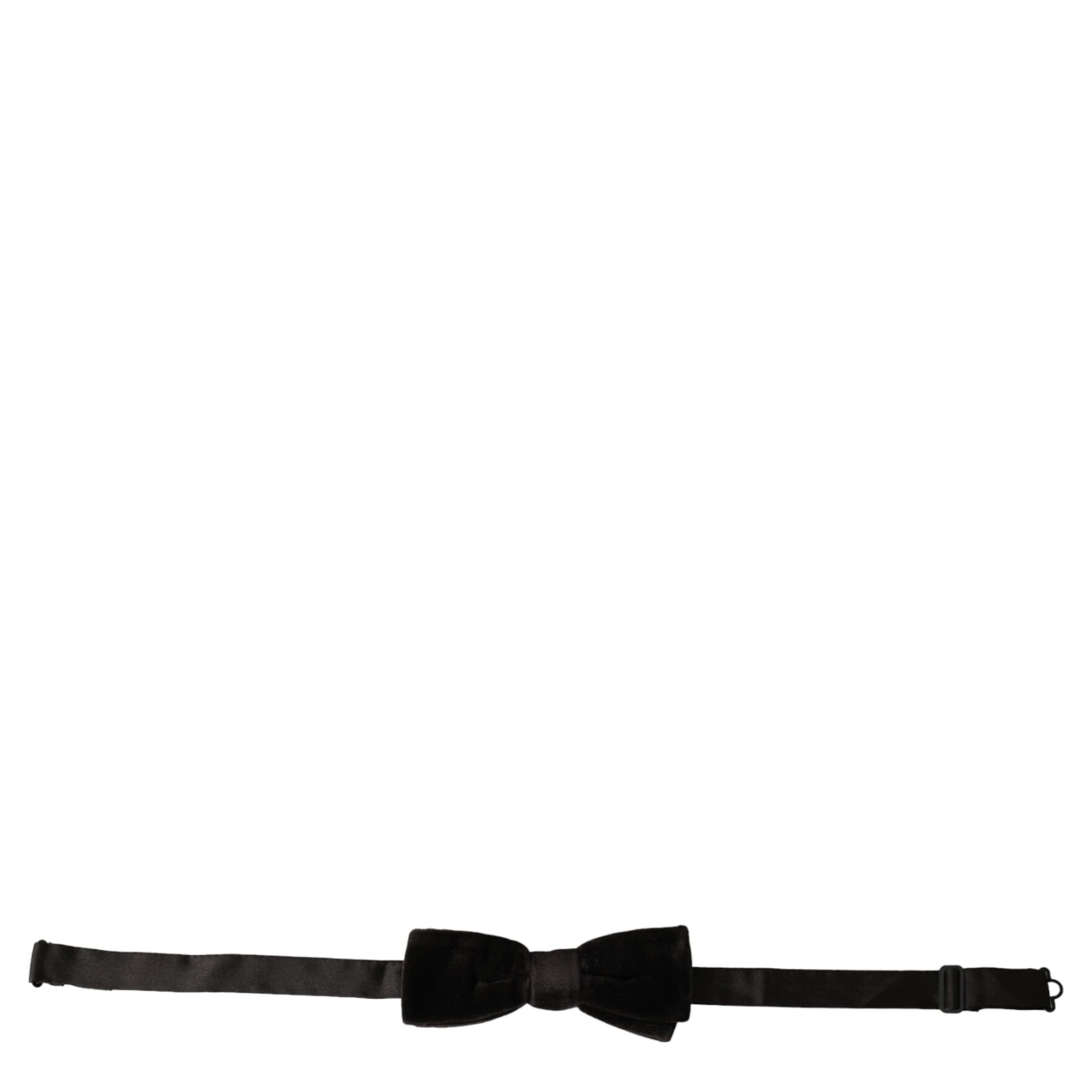 Black Velvet Cotton Adjustable Neck Men Bow Tie