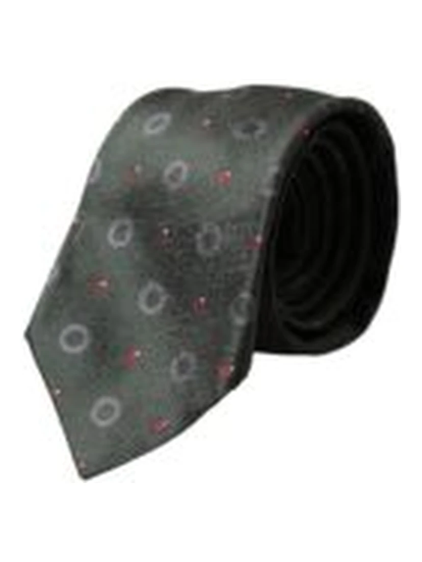 Dark Gray 100% Silk Fantasy Adjustable Men Tie