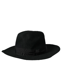 Black Rabbit Fedora Trilby Women Hat