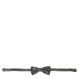 Gray Silk Patterned Adjustable Neck Men Bow Tie