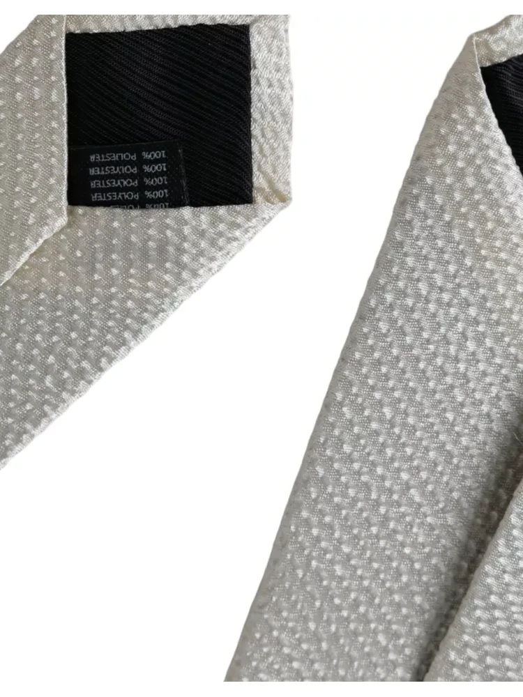 Off White 100% Silk Adjustable Necktie Men Tie alternative