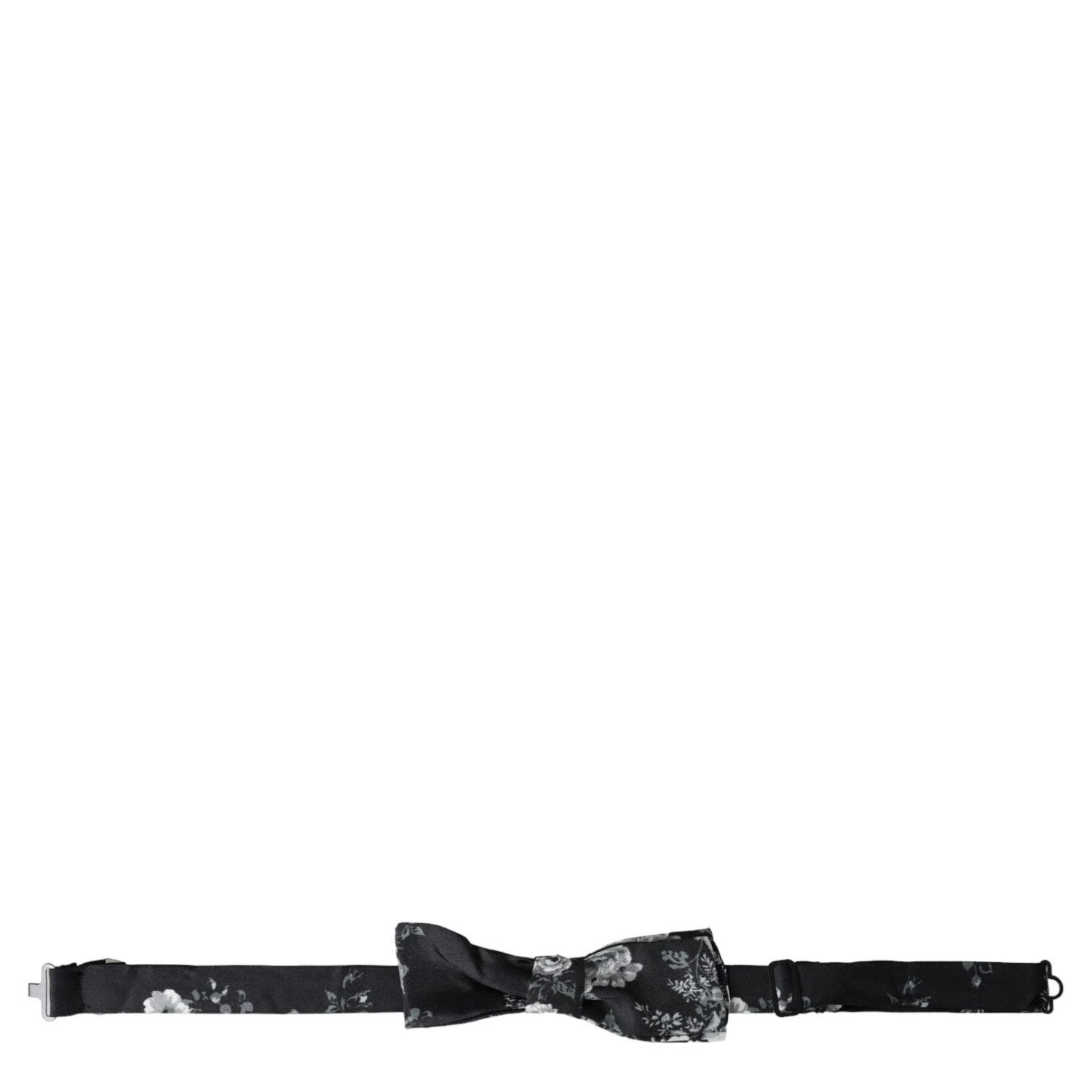 Black Floral Fantasy Adjustable Neck Men Bow Tie