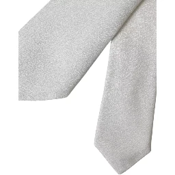 White Silk Classic Adjustable Men Tie