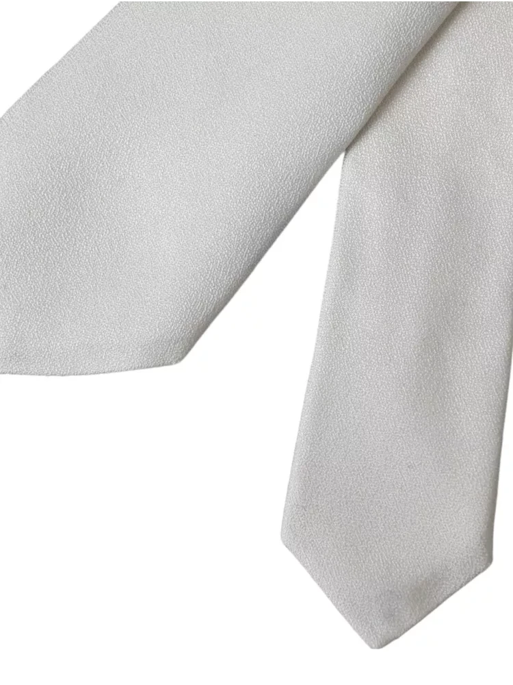 White Silk Classic Adjustable Men Tie alternative