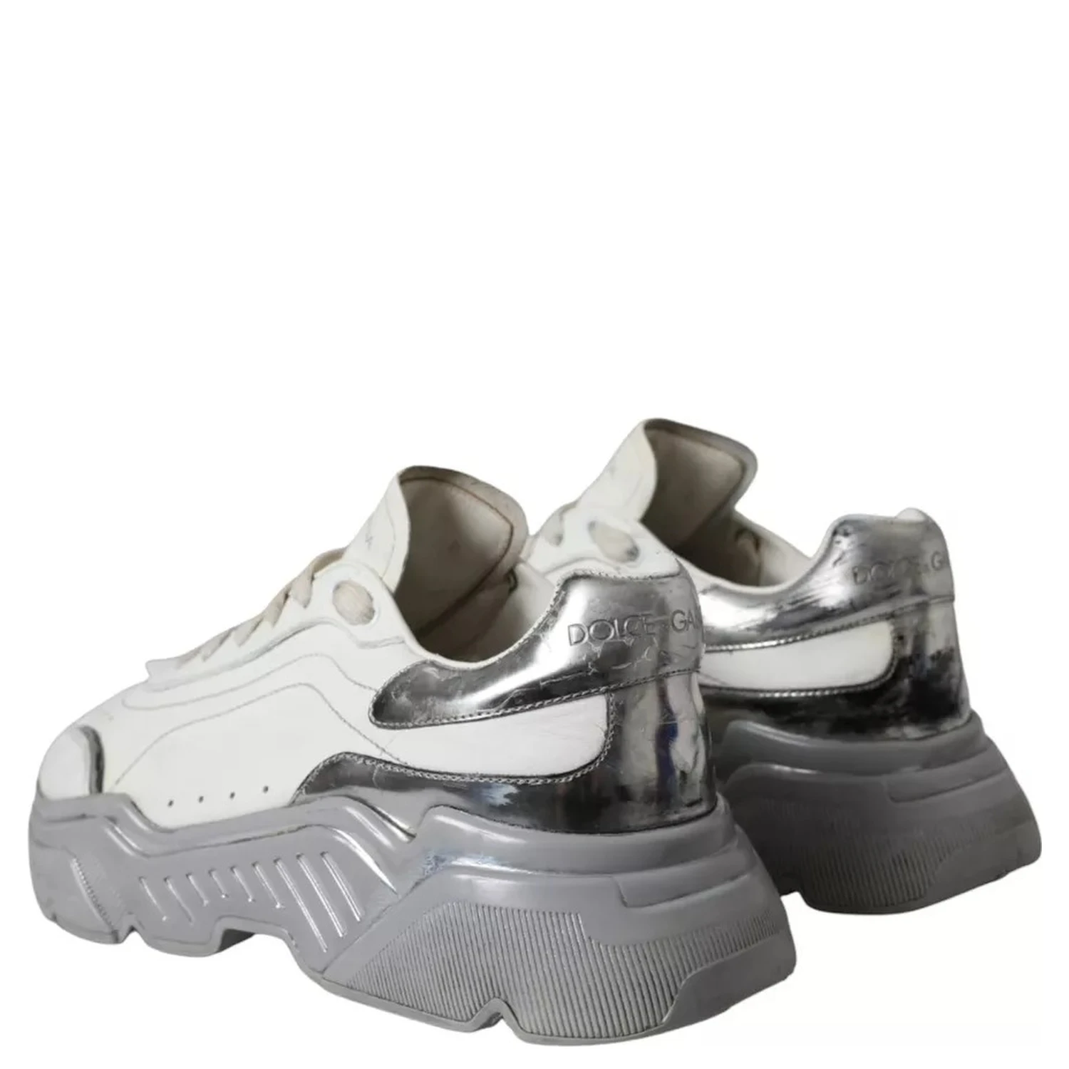 White Silver Daymaster Low Top Sneakers Shoes