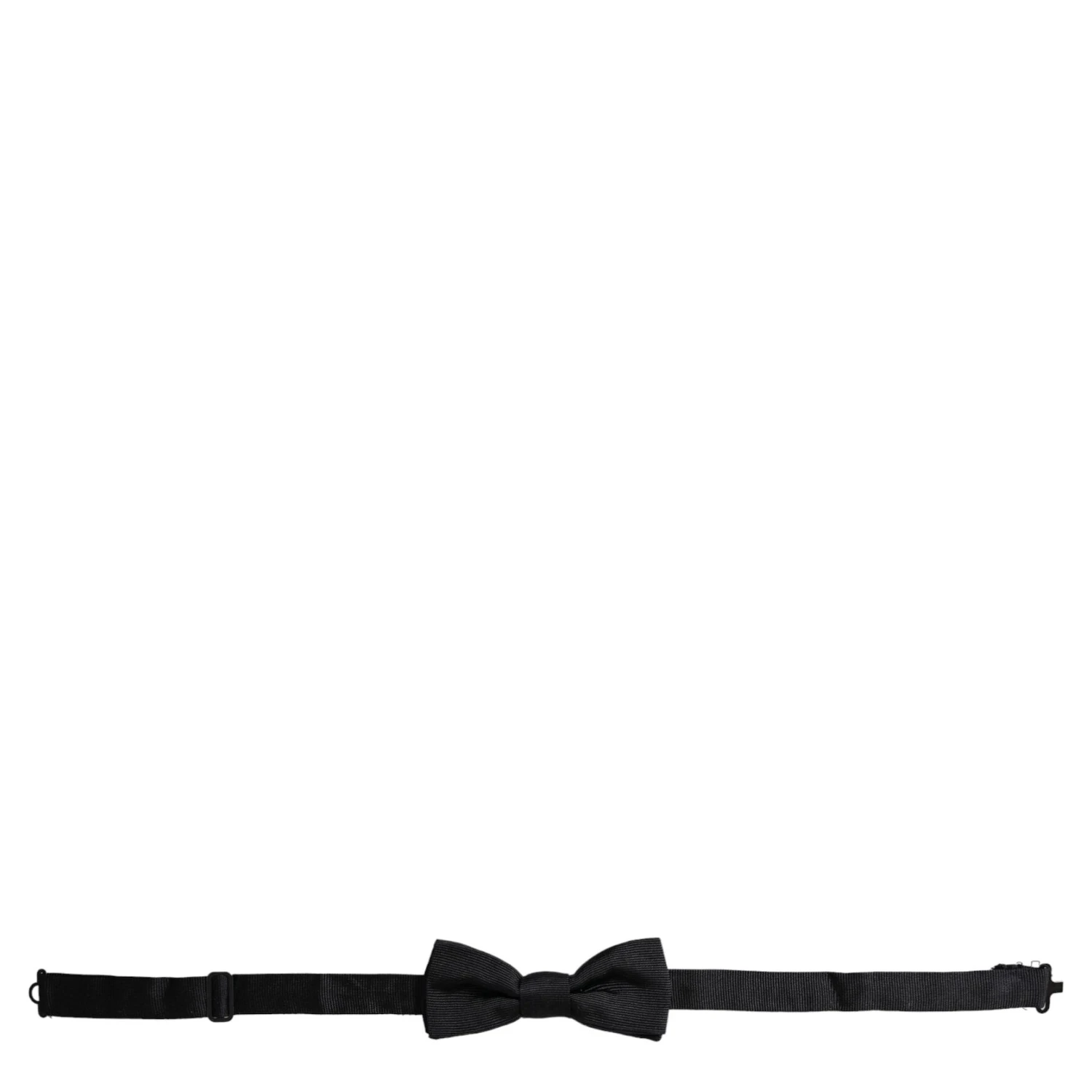 Black Silk Adjustable Neck Men Bow Tie