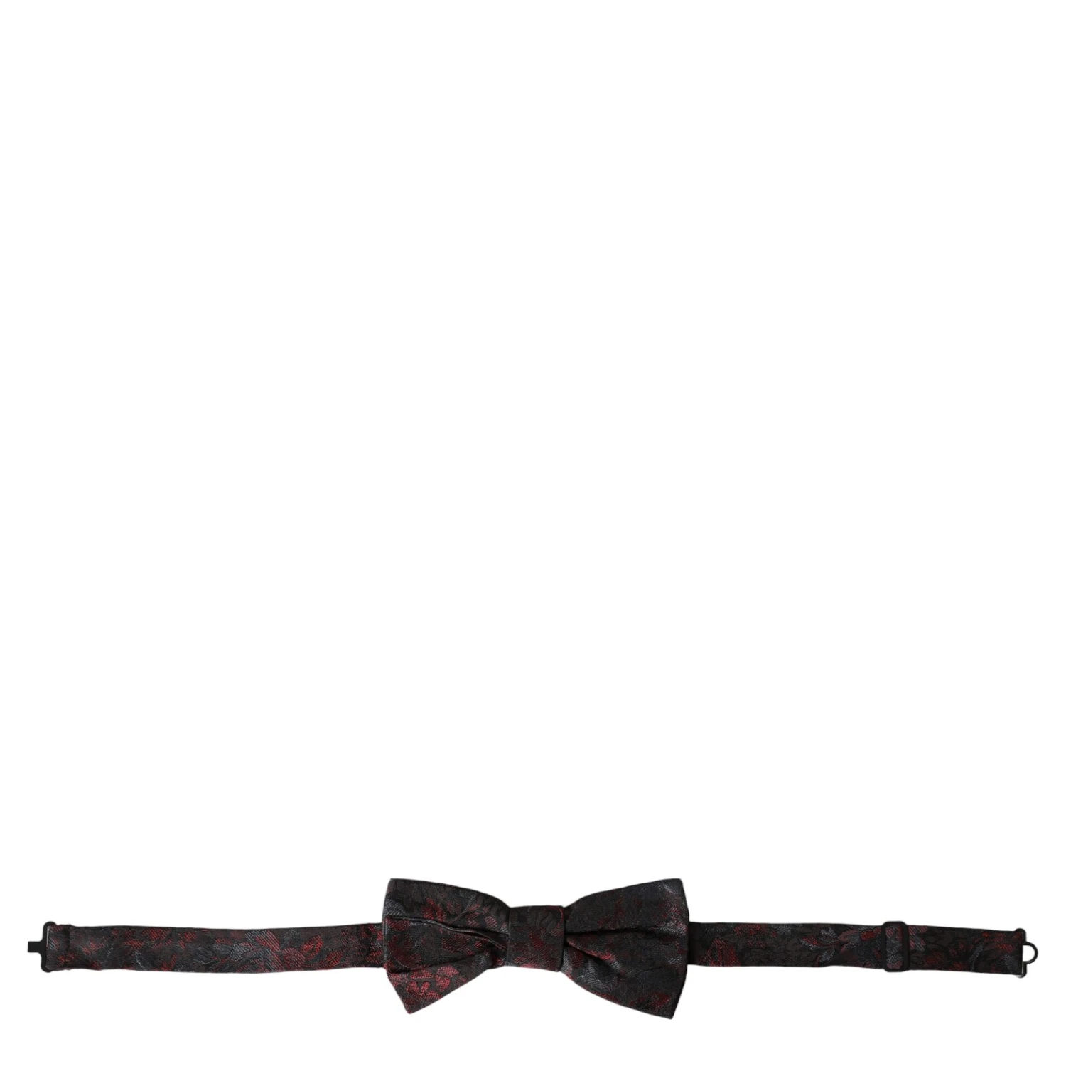 Red Black Floral Adjustable Neck Men Bow Tie