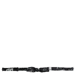 Black Floral Silk Adjustable Neck Men Bow Tie