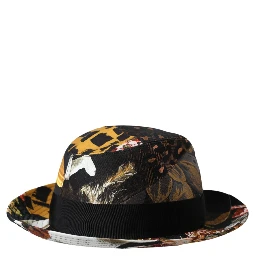 Multicolor Patchwork Women Fedora Wide Brim Hat