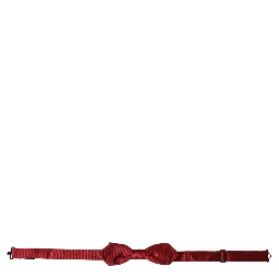 Red Silk Jacquard Adjustable Neck Men Bow Tie