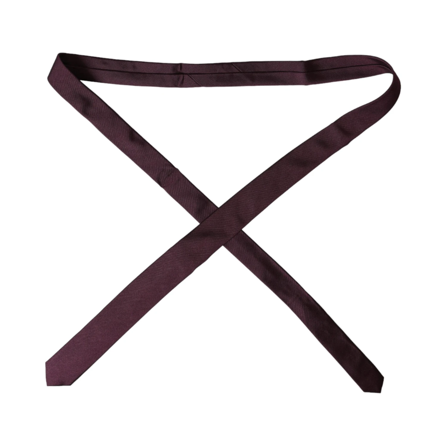 Bordeaux Solid 100% Silk Adjustable Men Tie