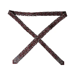 Bordeaux Printed 100% Silk Adjustable Men Tie
