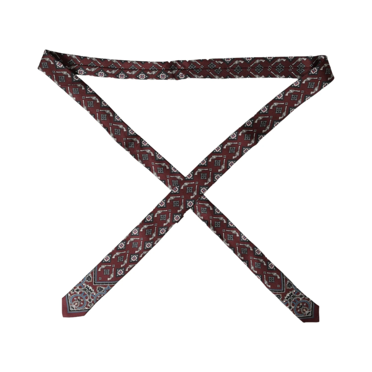 Bordeaux Printed 100% Silk Adjustable Men Tie