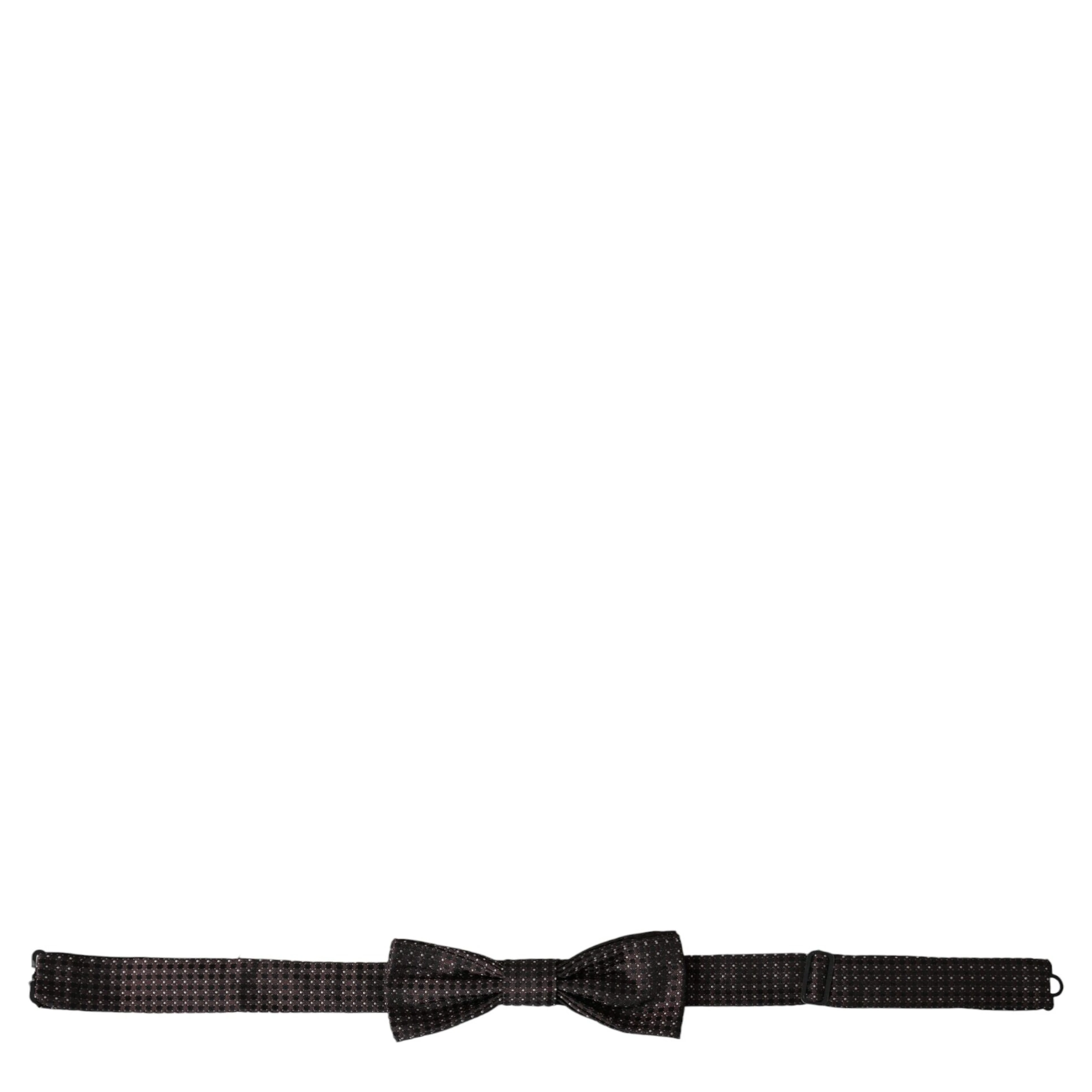 Brown Fantasy Silk Adjustable Neck Men Papillon Bow Tie