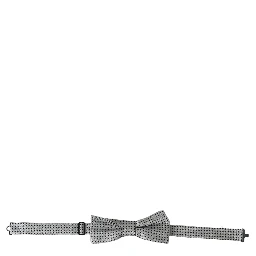 Gray Silk Polka Dot Adjustable Neck Men Papillon Bow Tie