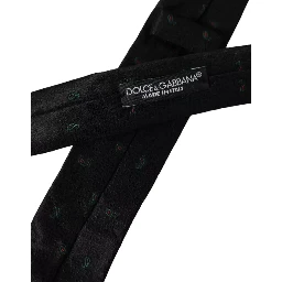 Black Fantasy 100% Silk Adjustable Men Tie