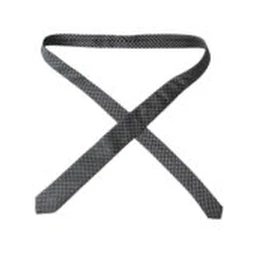Black 100% Silk Patterned Adjustable Men Tie