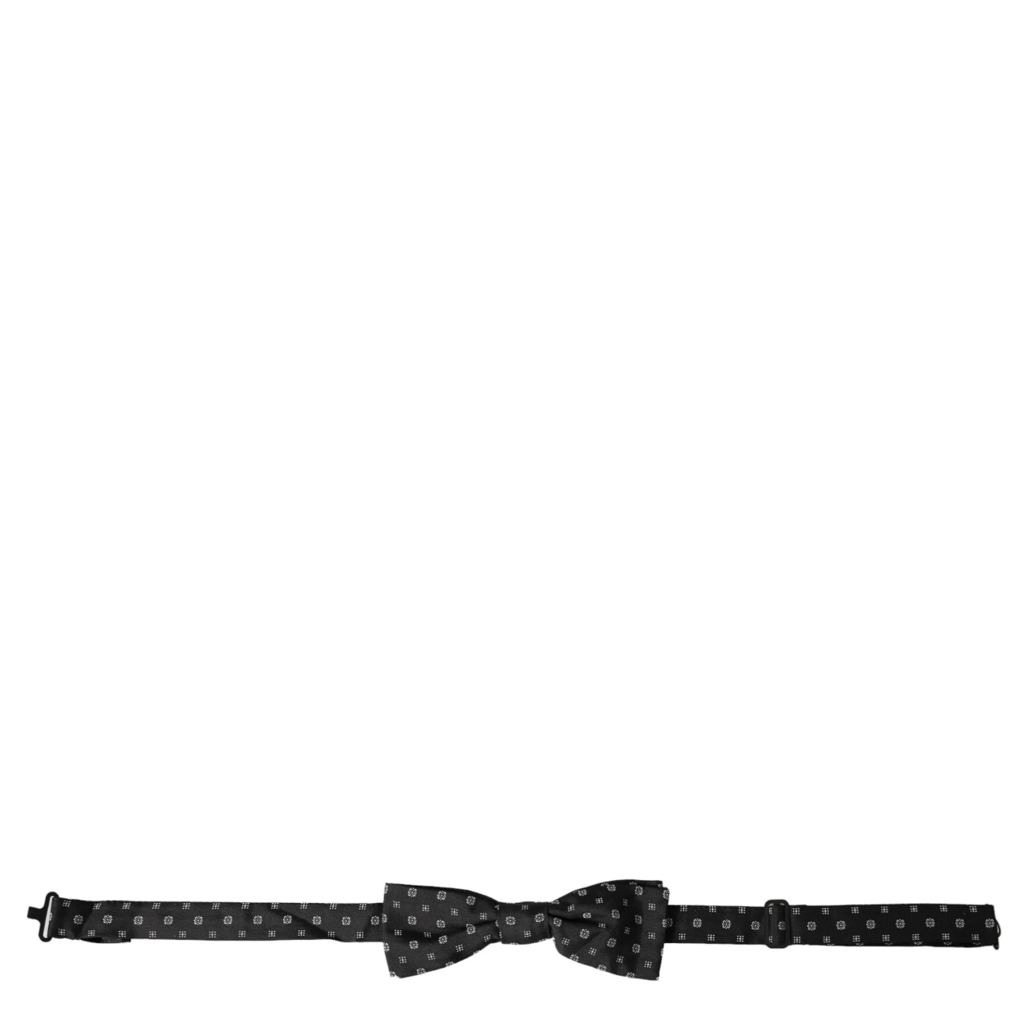 Black Silk Fantasy Adjustable Neck Men Papillon Bow Tie