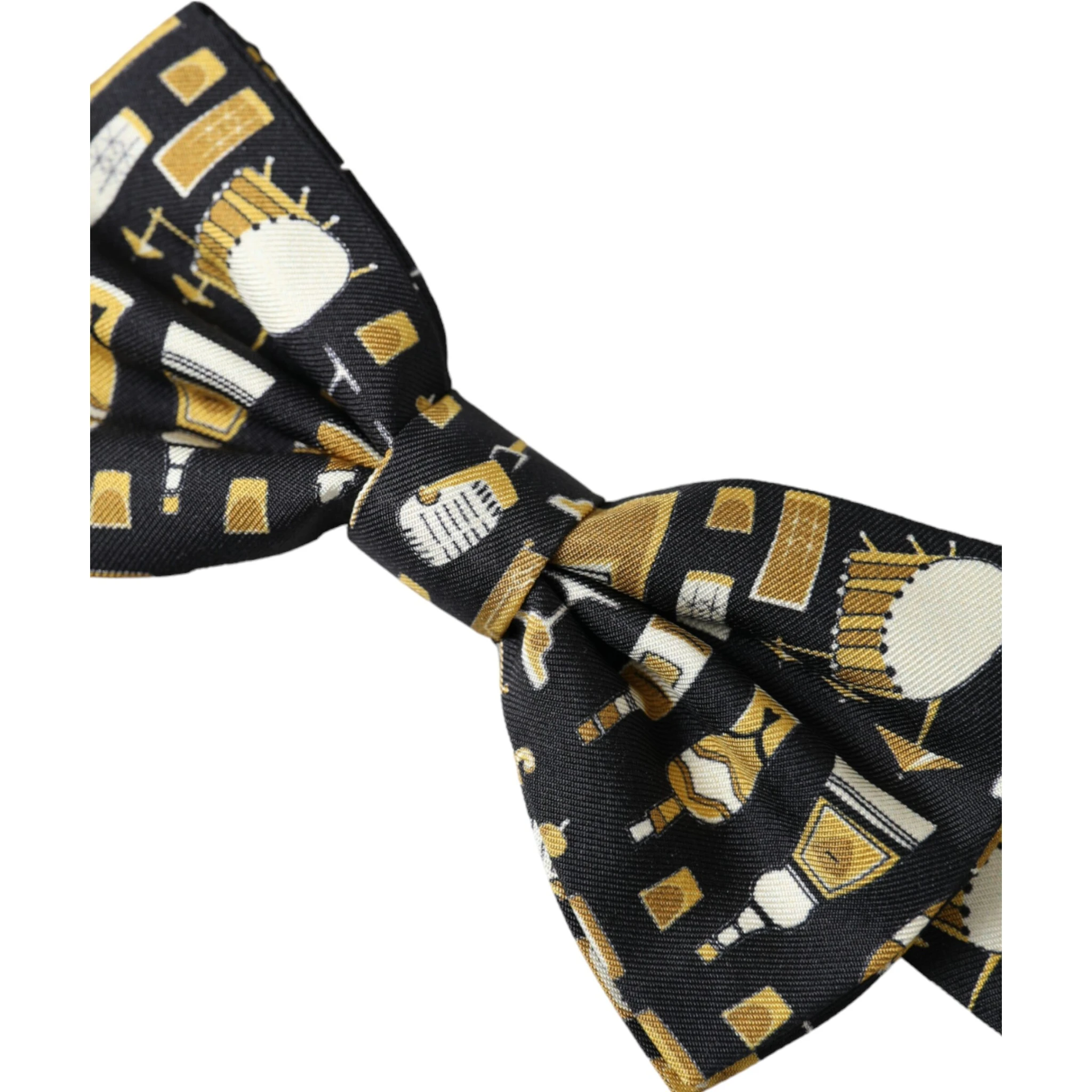 Black Silk Cocktail Adjustable Neck Men Bow Tie