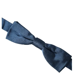 Blue Satin Silk Adjustable Neck Men Bow Tie