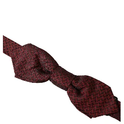 Red Silk Fantasy Adjustable Neck Men Bow Tie
