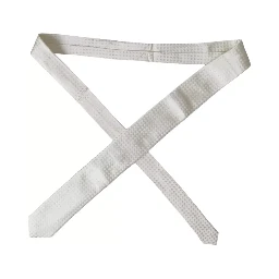 White Dotted Silk Classic Adjustable Men Tie