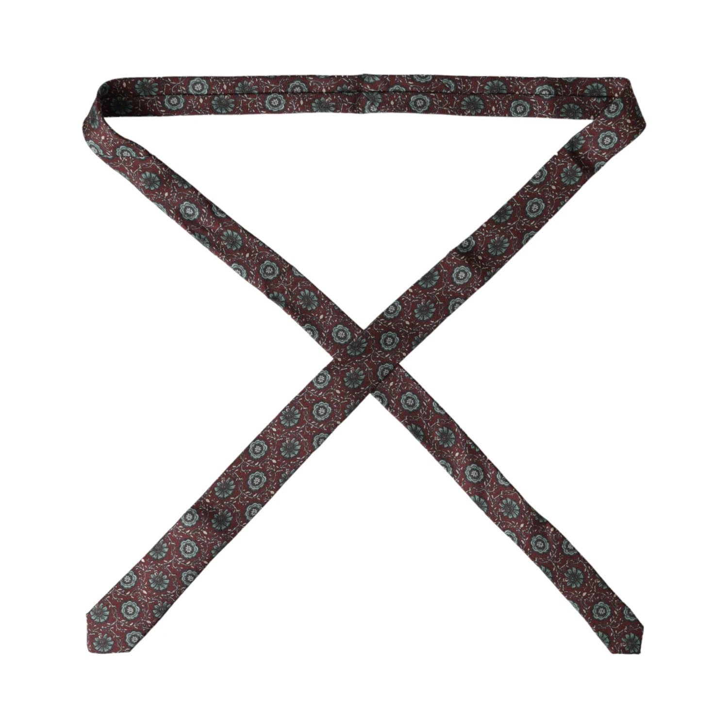 Maroon Floral 100% Silk Adjustable Men Tie