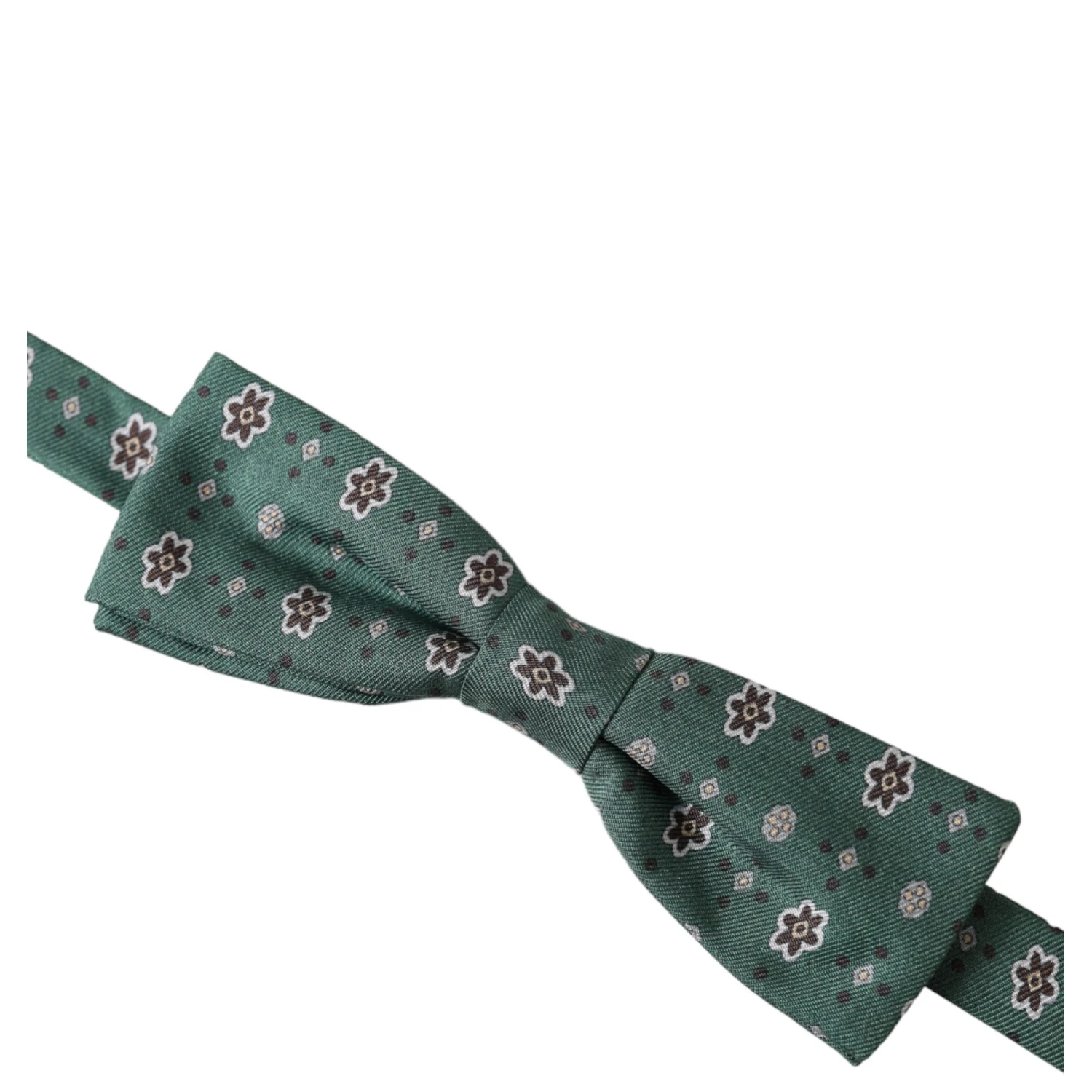 Mint Green Floral Adjustable Neck Men Bow Tie