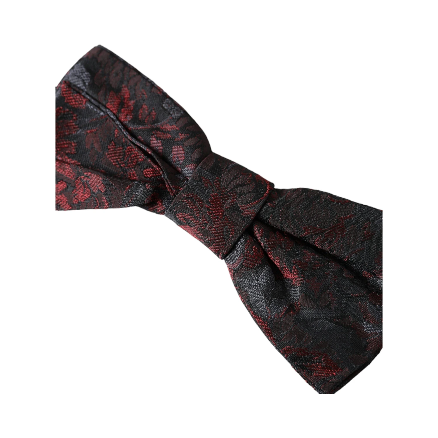Red Black Floral Adjustable Neck Men Bow Tie