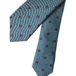 Green Black Polka Dot Silk Adjustable Men Tie