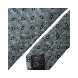 Green 100% Silk Patterned Adjustable Men Tie