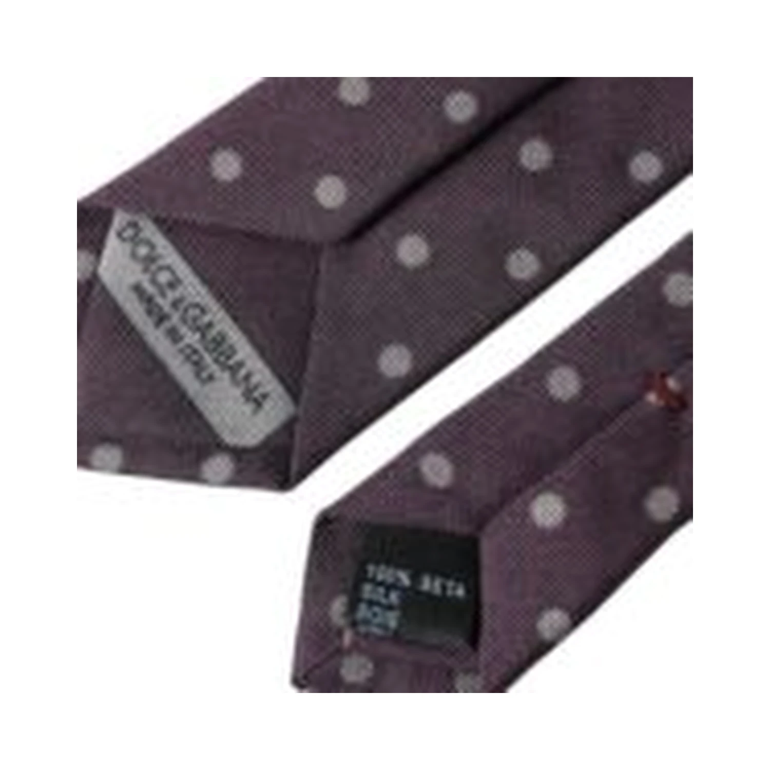 Purple 100% Silk Polka Dot Adjustable Men Tie