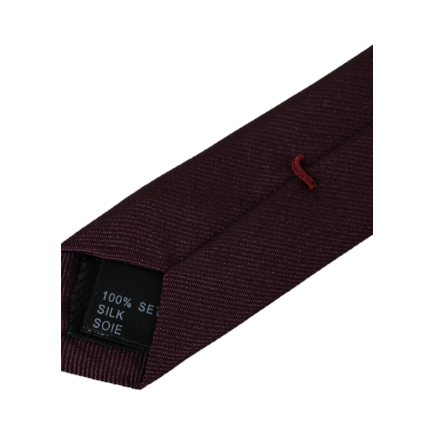 Bordeaux Solid 100% Silk Adjustable Men Tie