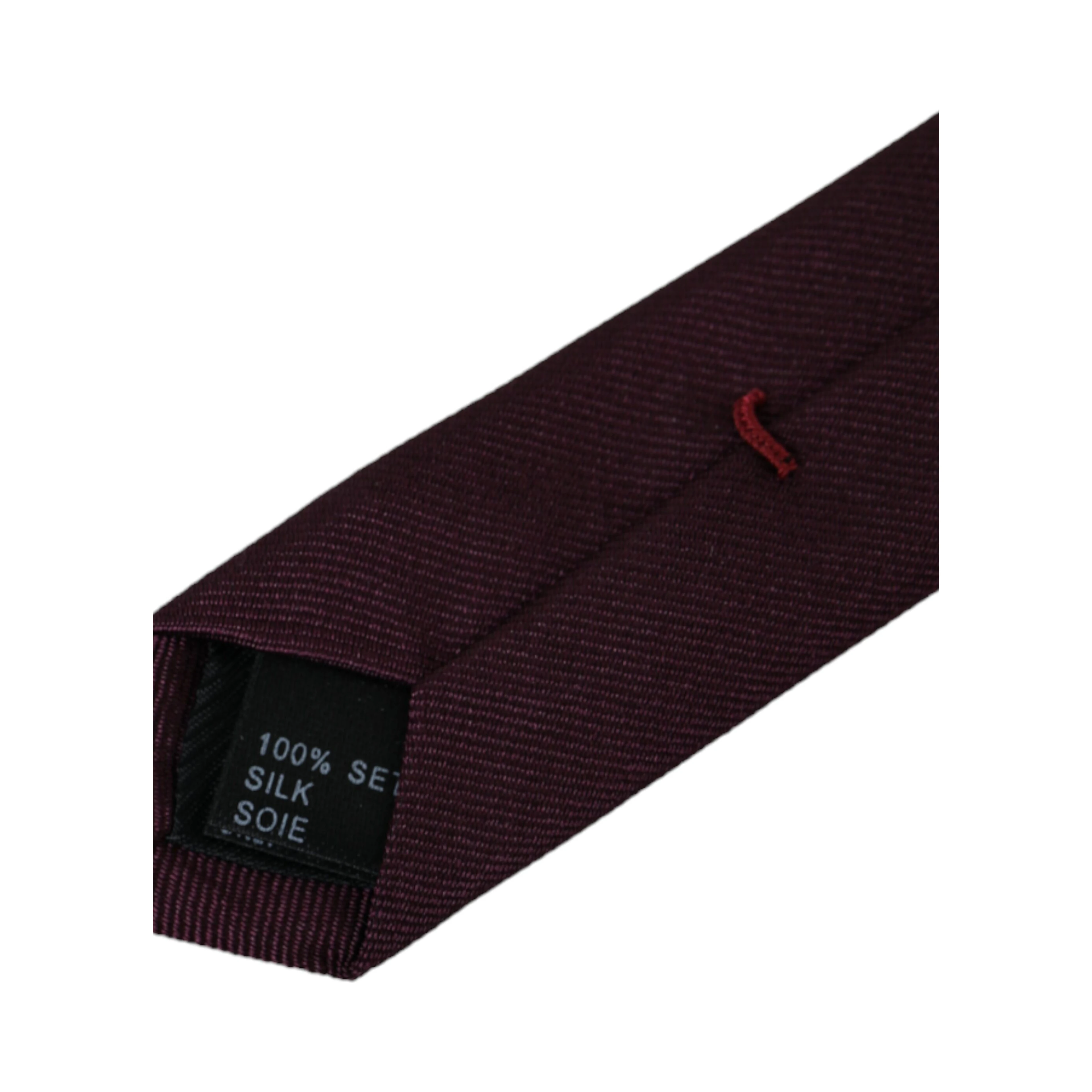 Bordeaux Solid 100% Silk Adjustable Men Tie