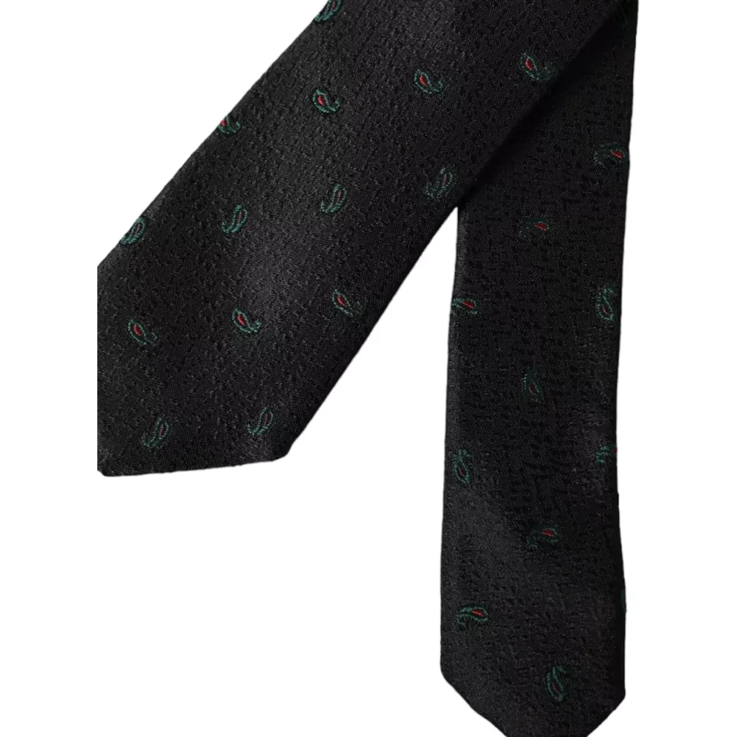 Black Fantasy 100% Silk Adjustable Men Tie