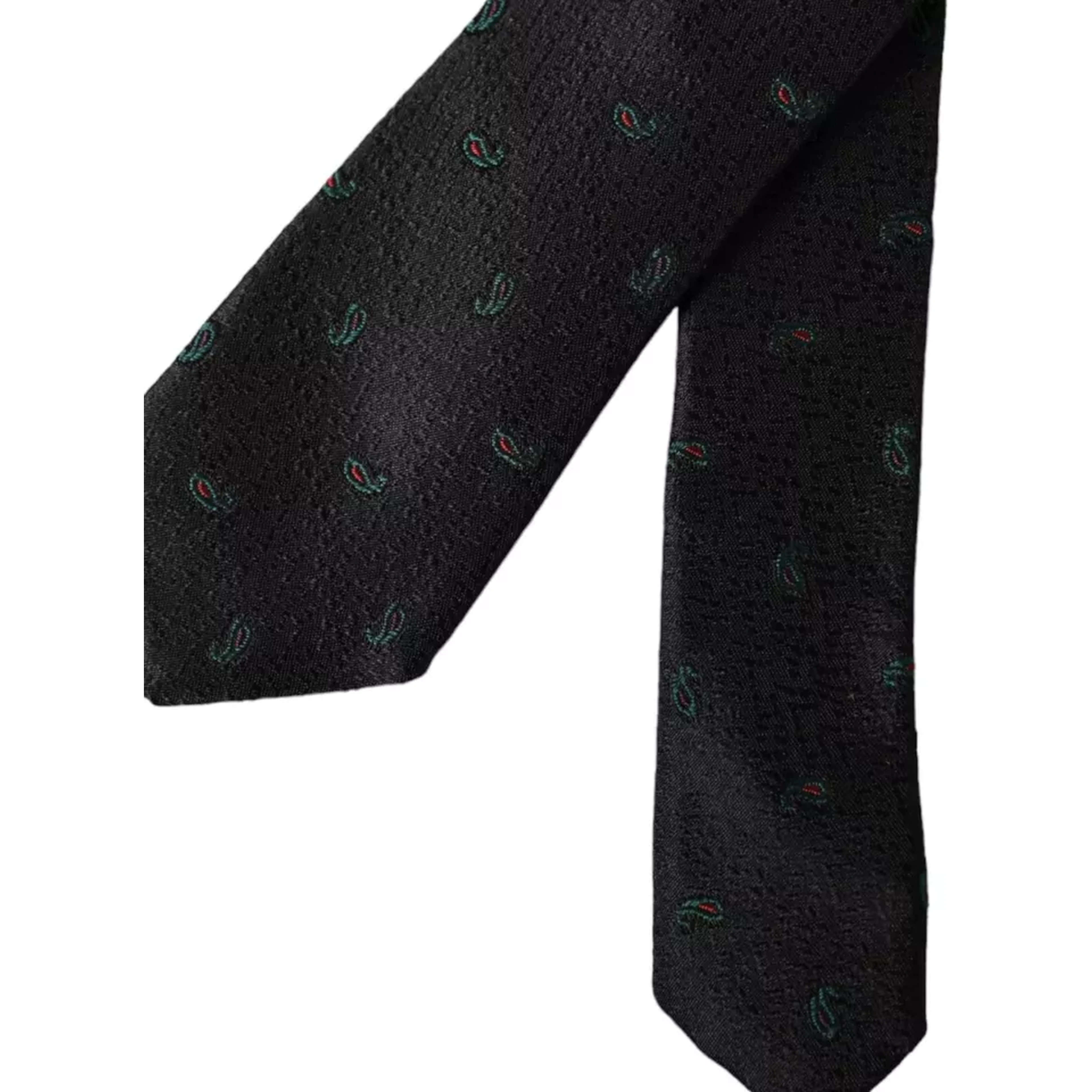 Black Fantasy 100% Silk Adjustable Men Tie