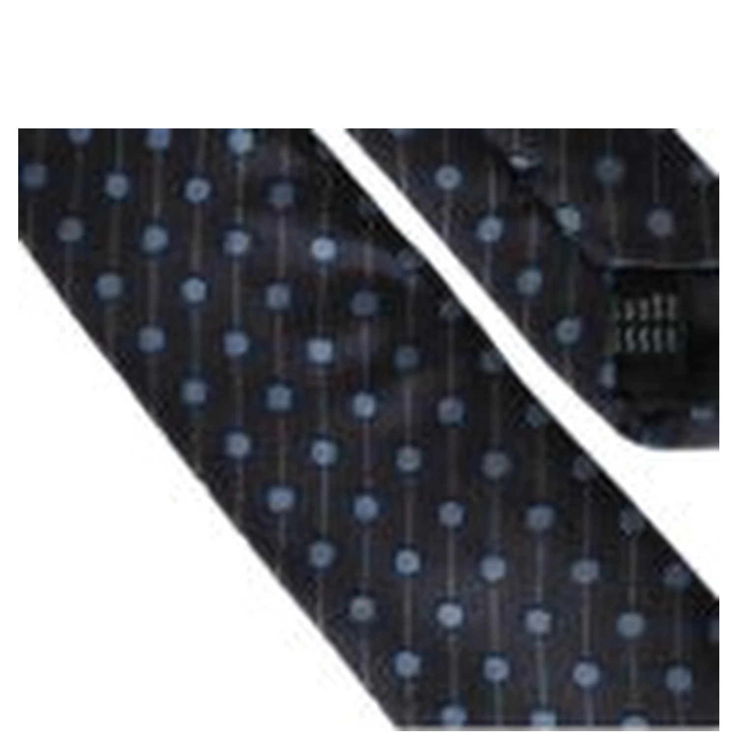 Black Blue Polka Dot Silk Adjustable Men Tie