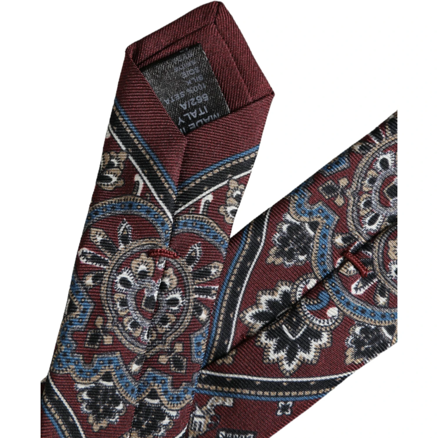 Bordeaux Printed 100% Silk Adjustable Men Tie