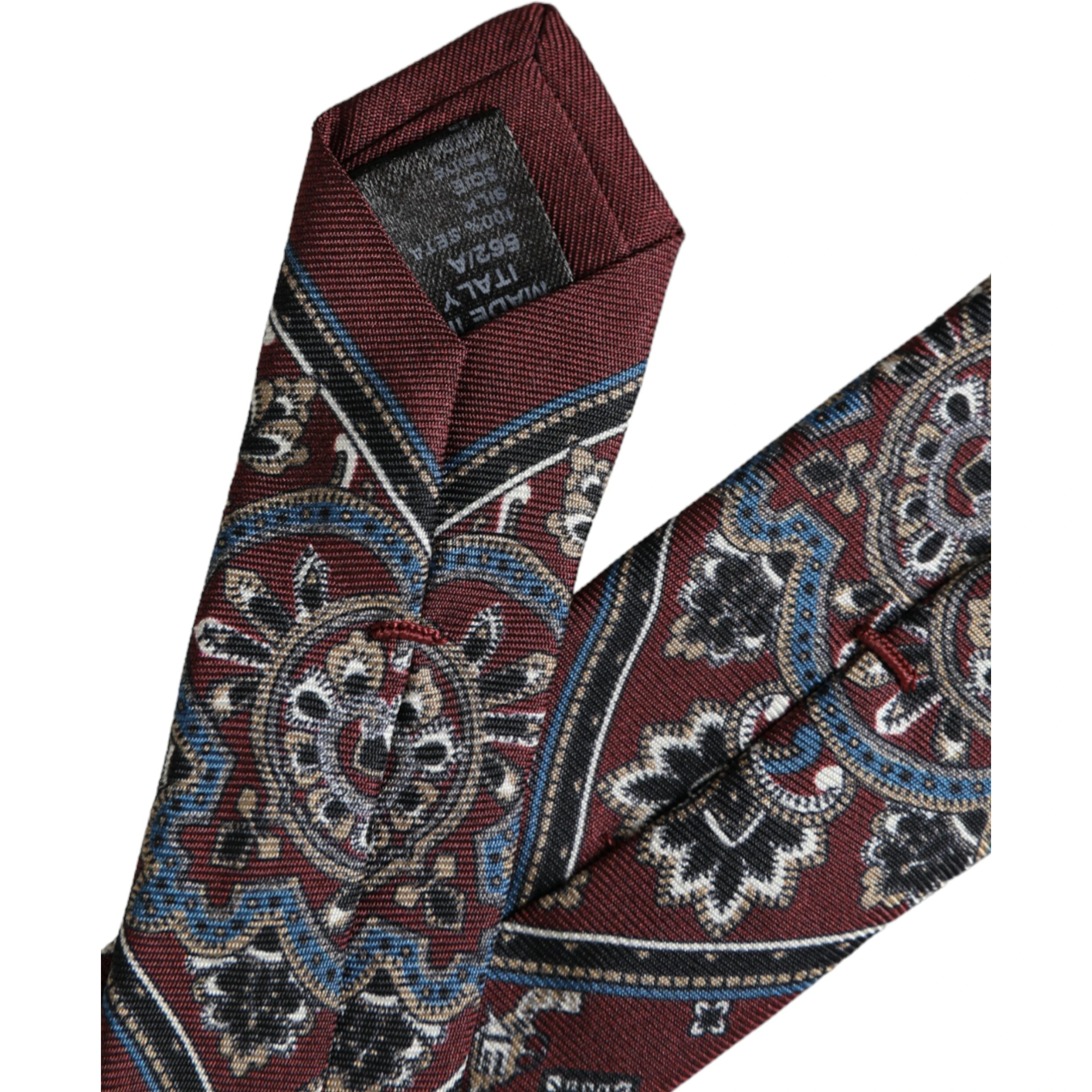 Bordeaux Printed 100% Silk Adjustable Men Tie