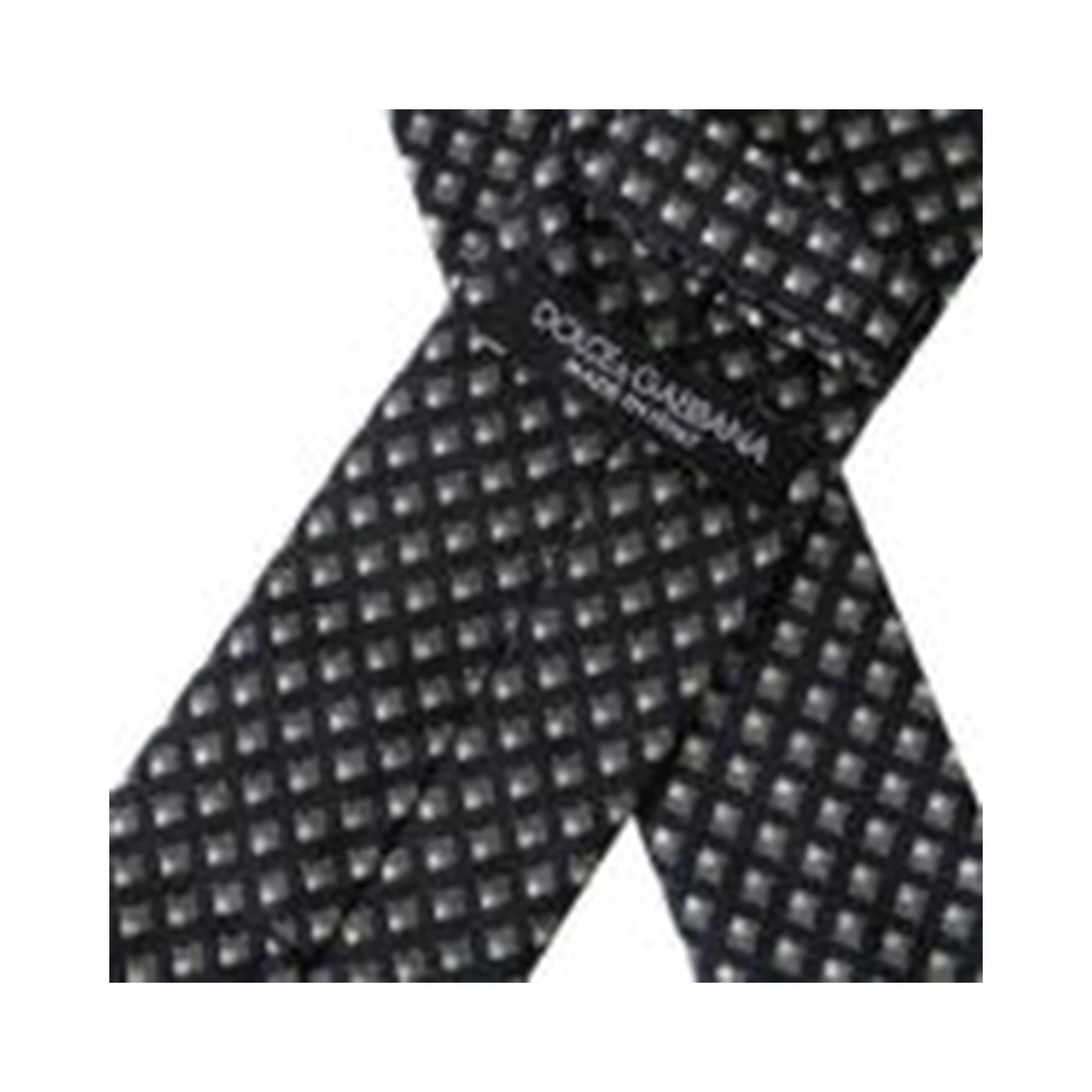 Black 100% Silk Patterned Adjustable Men Tie