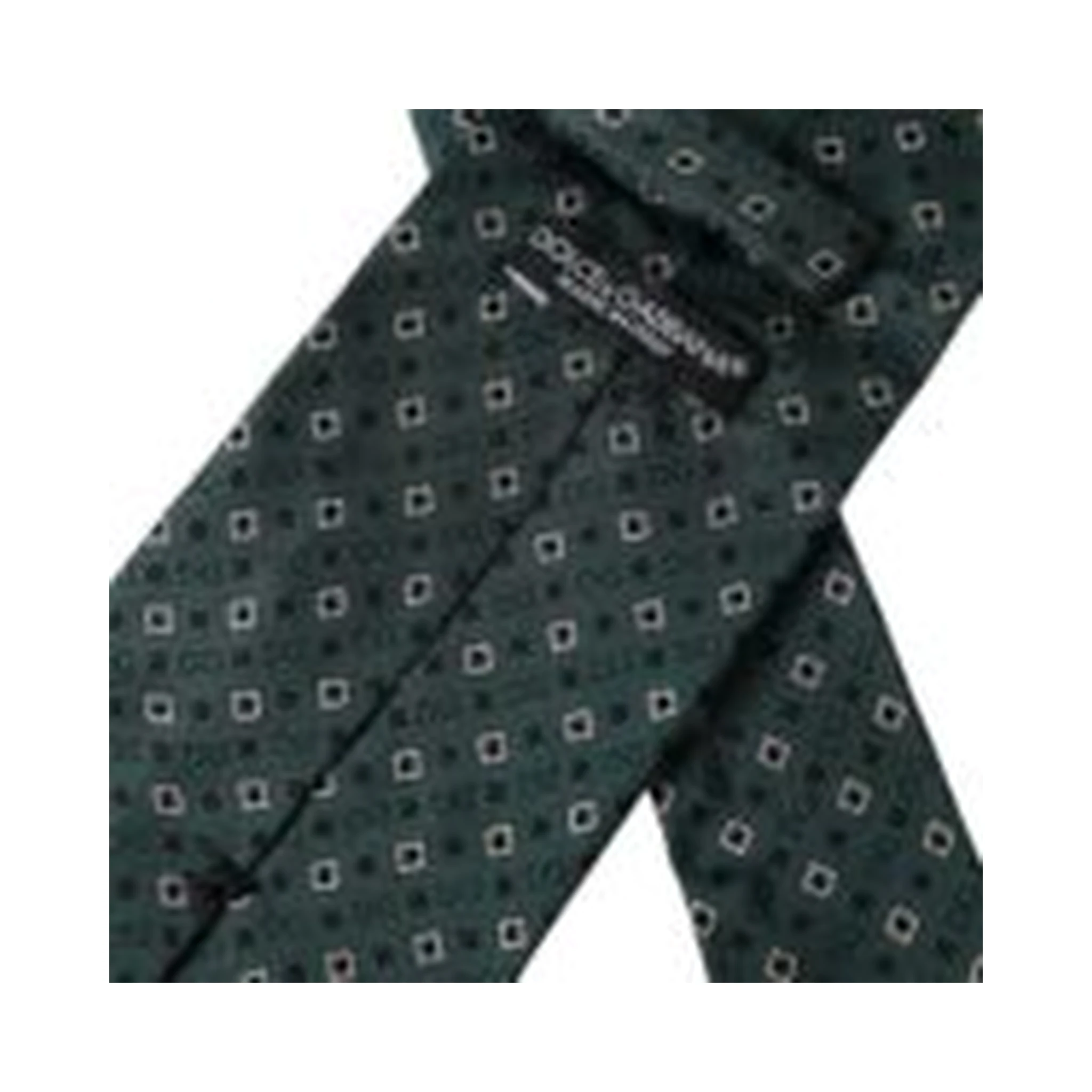 Green Silk Branded Logo Adjustable Men Tie