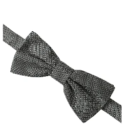 Gray Silk Patterned Adjustable Neck Men Bow Tie