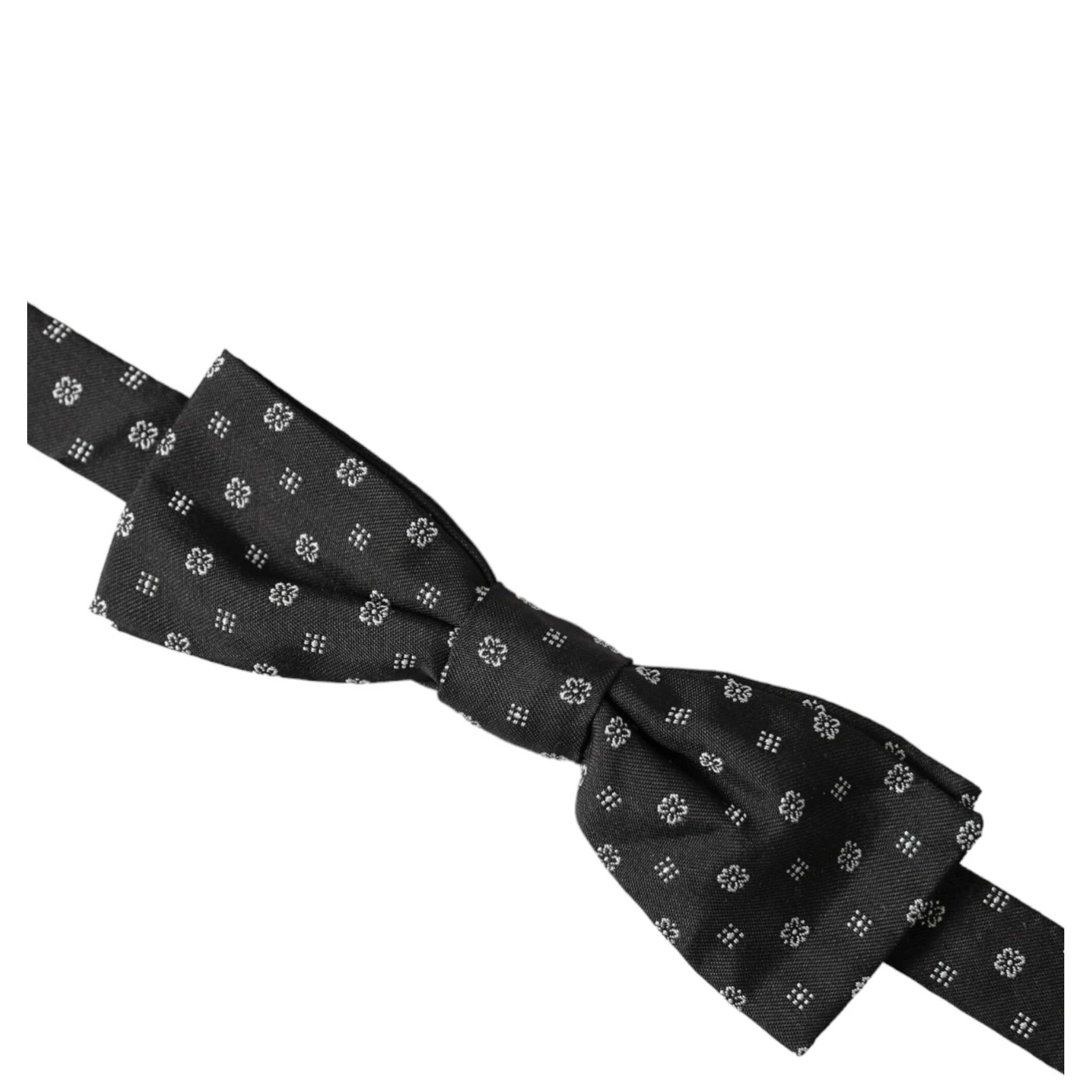 Black Silk Fantasy Adjustable Neck Men Papillon Bow Tie