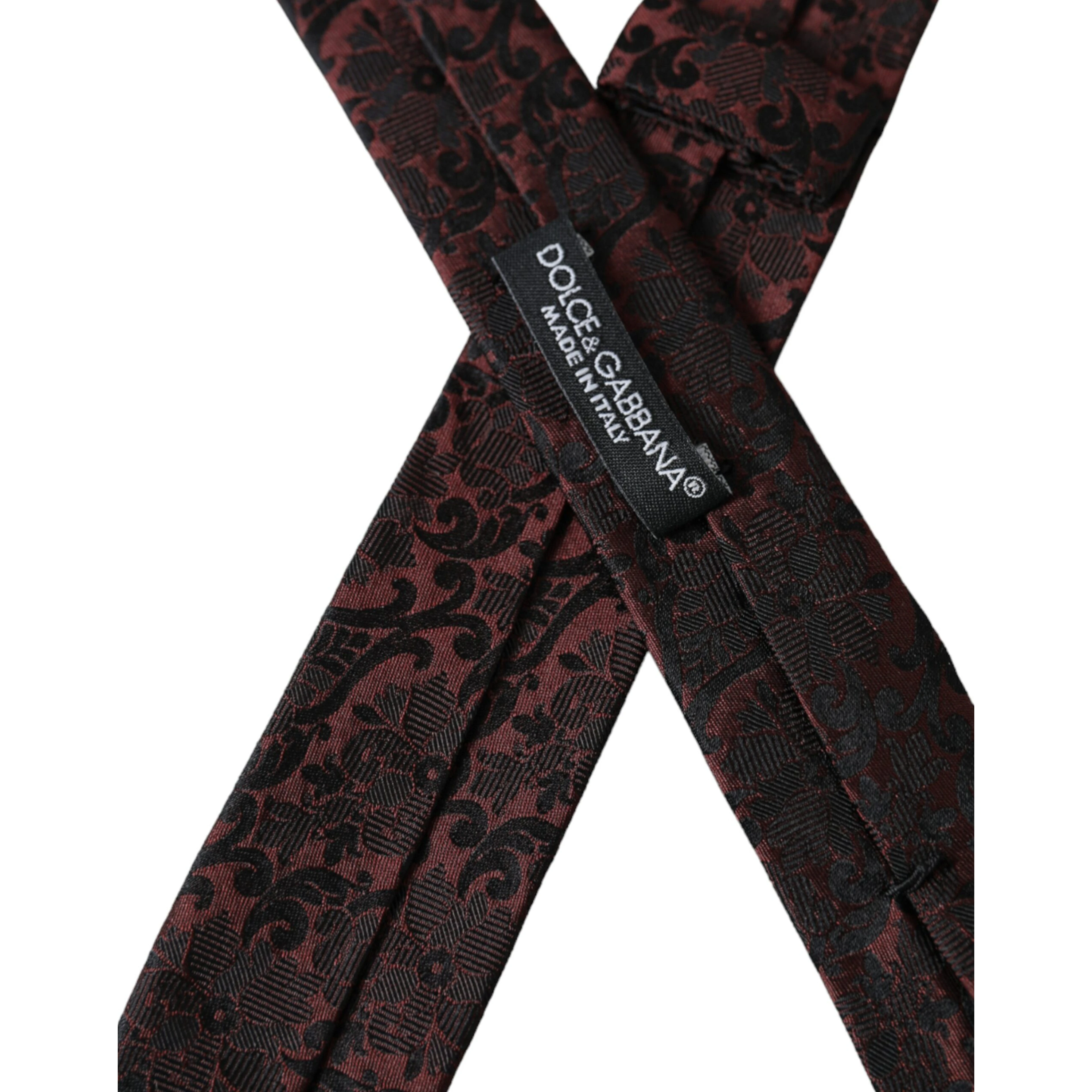 Maroon Floral Fantasy Silk Adjustable Men Tie