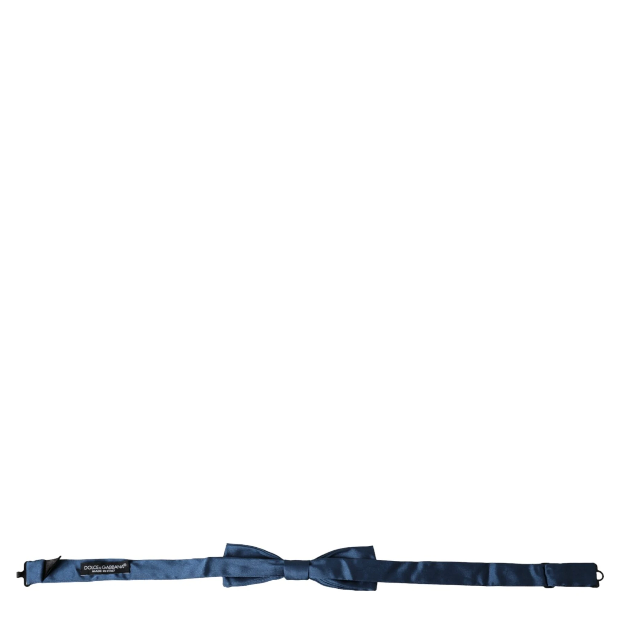 Blue Satin Silk Adjustable Neck Men Bow Tie