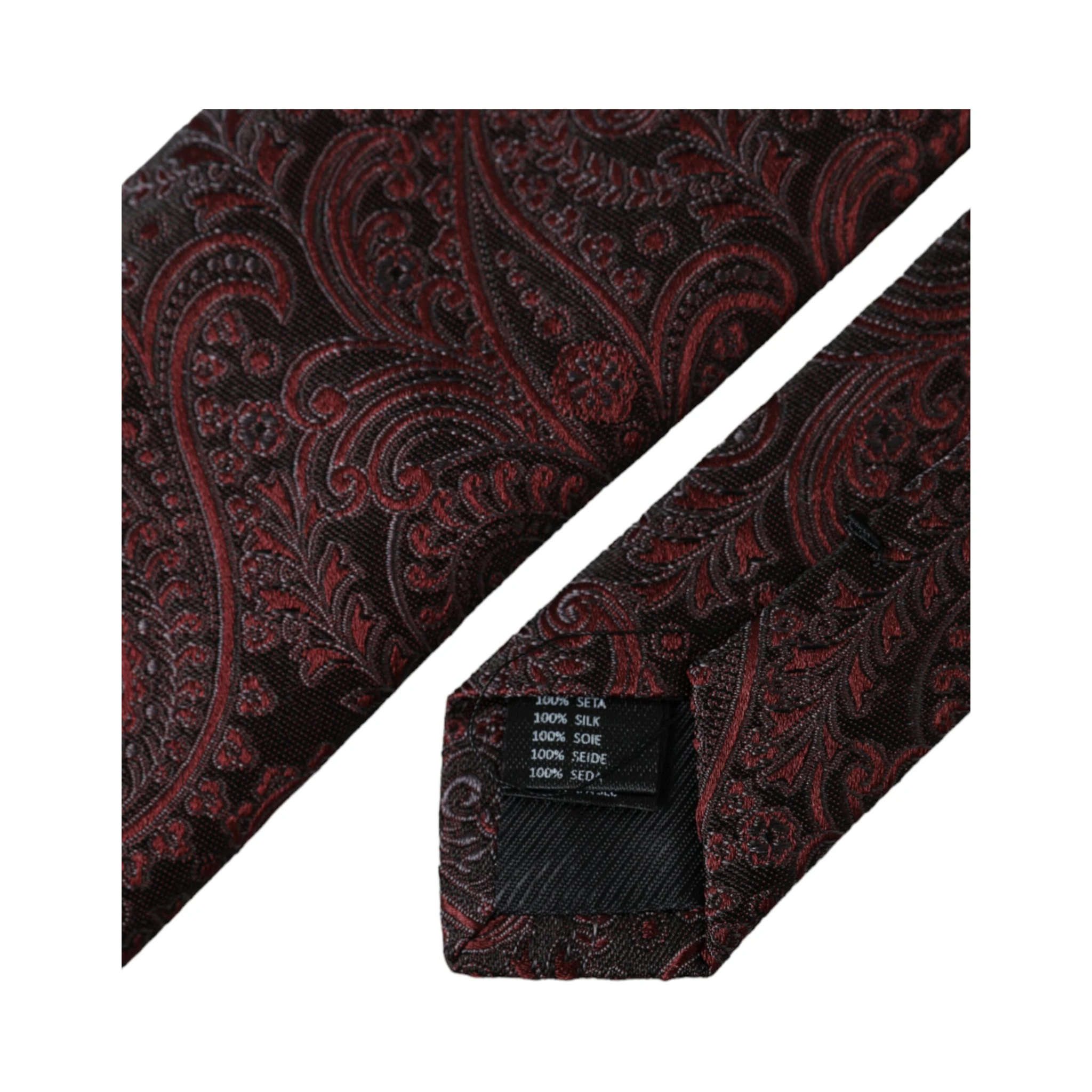 Bordeaux Patterned Silk Adjustable Men Tie