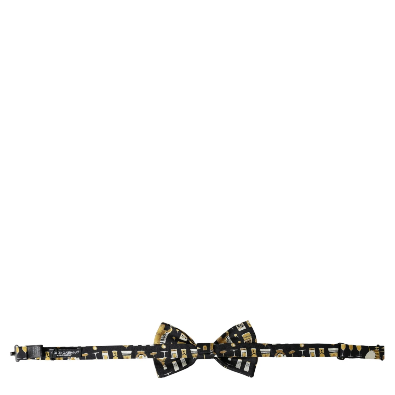 Black Silk Cocktail Adjustable Neck Men Bow Tie