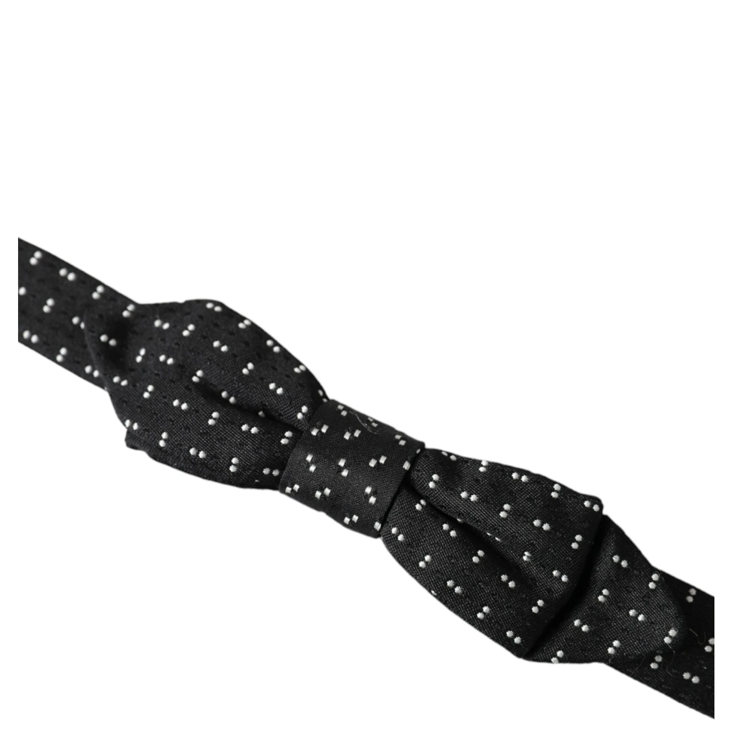 Black Silk Patterned Adjustable Neck Men Papillon Bow Tie