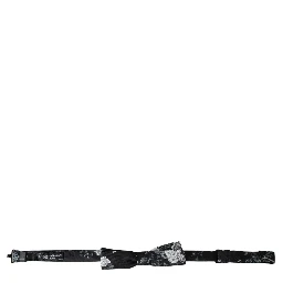 Black Floral Silk Adjustable Neck Men Bow Tie