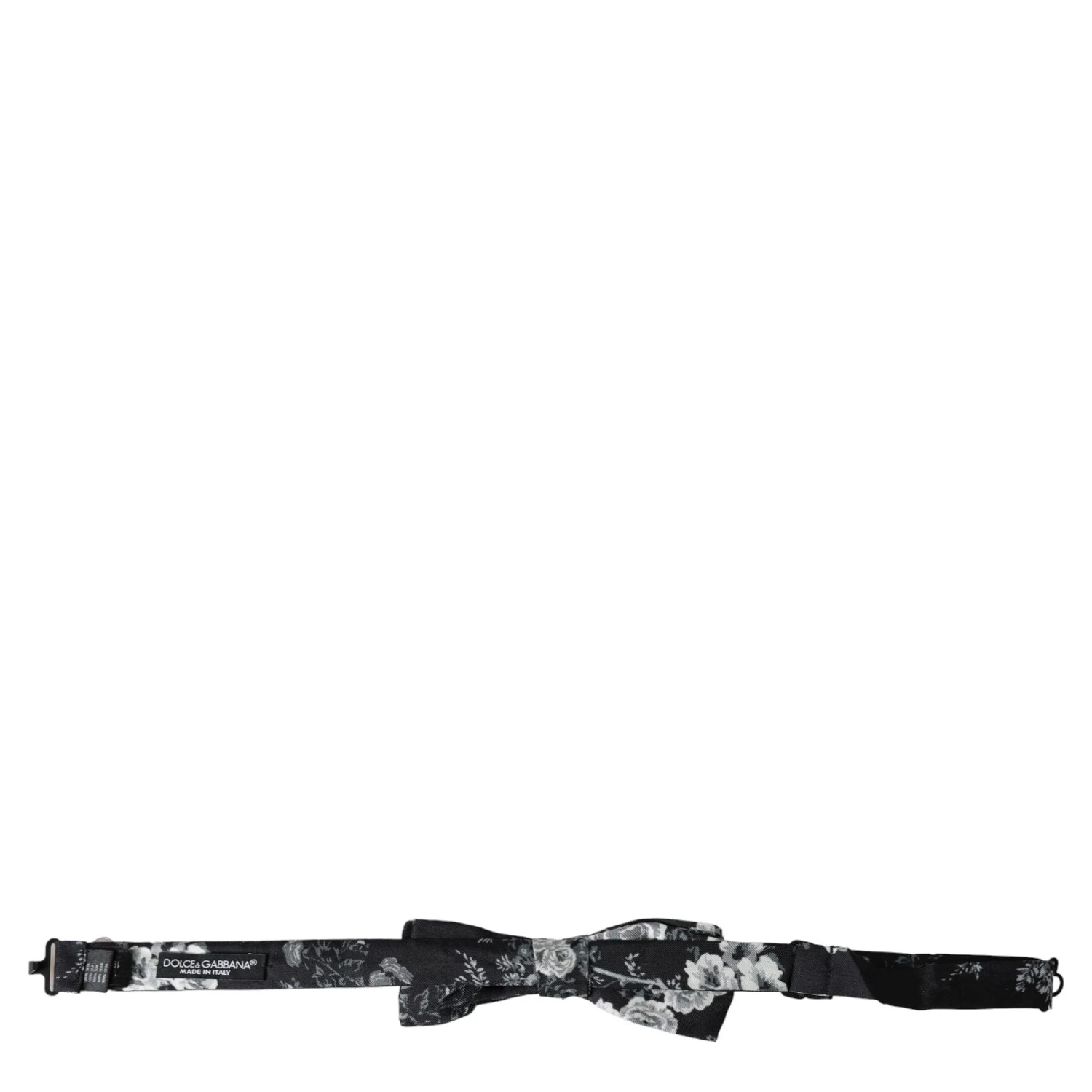 Black Floral Fantasy Adjustable Neck Men Bow Tie